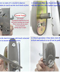 Installation steps for Go-To Gliding Patio Door Lock Replacement Set With Heavy Duty Keyed Cylinder And Quick Swap Thumb Latch.