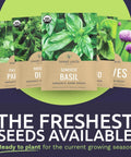 Herb Seed Variety Pack With 10 Culinary Seeds For Indoor And Outdoor Gardens Non GMO And Certified Organic Basil Cilantro Dill Thyme Parsley And More Cookin Flavor Ready For Your Kitchen