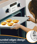 Replacement Stainless Steel Air Fryer Tray For Toaster Oven Models TOA-60 TOA-65 TOA-70 Mesh Basket Rack in use with pastries