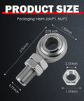 Rock Solid 3/4 Inch Heim Joints Kit With Right Hand Thread Rod Ends and Heavy Duty Steel Ball Bearings, 3.75 inch length.