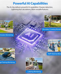 AI features of 4K PoE Security System With 16 Channel NVR, 16x 8MP Dome Cams demonstrated through various monitoring scenarios.