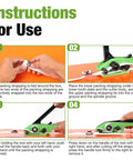 Instructions for use of Heavy Duty Manual Banding Strapping Kit featuring 985 feet of 3/4 inch woven cord and 200 metal buckles.