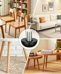 Tough As Nails M8 Adjustable Leveling Feet 32 Pack Stainless Steel Furniture Legs To Squash Every Wobble Quick Screw In Replacement for stable wooden tables and chairs in a cozy living space.