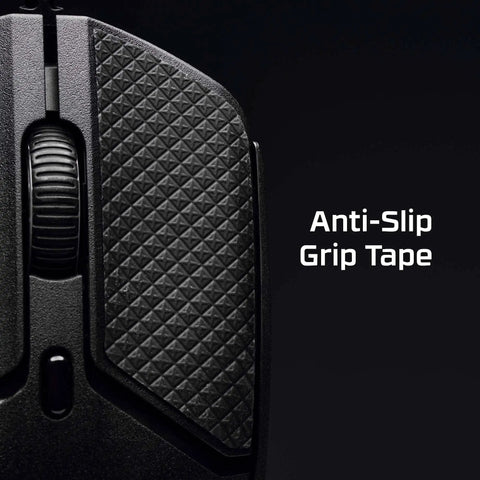 Close-up of anti-slip grip tape on Pulsefire Haste 2 Wired Gaming Mouse Ultra Light 53g with 8000Hz Polling Rate Precision Sensor