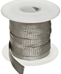 Flexible Ground Braid 100 Ft Length, 1/2 Inch Wide, 6 AWG Tinned Copper Wire for Bonding and Grounding Jumpers spool
