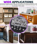 100 Piece Tough As Nails Cam Lock Furniture Connector Kit With Four Sizes for various furniture setups and stability enhancement.