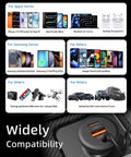 Wide compatibility chart for 90W Fast USB C Car Charger With 3 Ports And 4ft Coiled Cable For 17e 17 16 15 Pro Max Air Plus And iPad