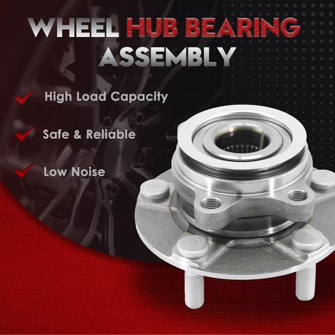 2 Pack Front Wheel Hub And Bearing Assembly Fit For 2008 Through 2013 Rogue 2014 Through 2015 Rogue Select And 2007 Through 2012 Sentra 2.5L Four Cylinder With Encoder ABS Compatible And Ready To Install