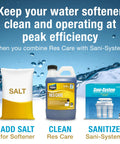 Res Care Liquid Water Softener Cleaner For Hard Water Systems Unscented 64 Oz Removes Iron, Manganese, Silt And Scale Build Up