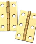 Solid Brass Miniature Medium Hinge 2 Inch Long By 1 And 3 Sixteen Inch Open With Screws Perfect For Small Boxes Jewelry Cases Craft Projects 1 Pair