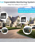 Solar Driveway Alarm With Half Mile Long Range Wireless Motion Alert For Home Garage And Gate Adjustable Sensitivity Instant Alerts Weatherproof Outdoor Security Sensor installed by a driveway