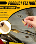 Rust-Resistant 3/16 Brake Line Fittings With 3/8-24 Precision Thread, Universal Double Flared Brake Line Adapter Kit For Automotive And Truck Repair, Inverted Flare Compatible, Secure Tight Connections; brass union on brake line