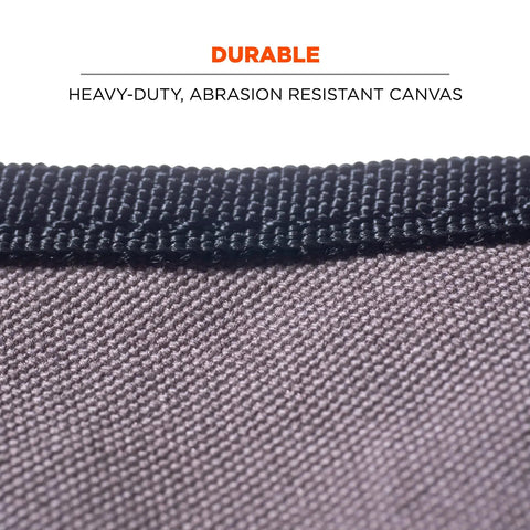 Close-up of durable gray canvas material of Arsenal 5706 Canvas Waist Tool Apron with abrasion-resistant texture.