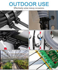 Heavy Duty Nylon Zip Ties 6 Inch Self Locking 1000 Count Black For Indoor Outdoor Wiring And Organization 18 Lbs Tensile Strength Temperature Resistant Minus Forty To One Hundred Eighty Five Fahrenheit used in various settings