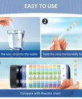 Steps to use pH Test Strips 0 to 14, 100 Universal Litmus Paper for Quick pH Checks in Liquid Water Food Urine and Saliva