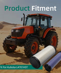 Kubota L4701HST tractor with All-In-One Maintenance Filter Kit including hydraulic and air filters shown in desert landscape