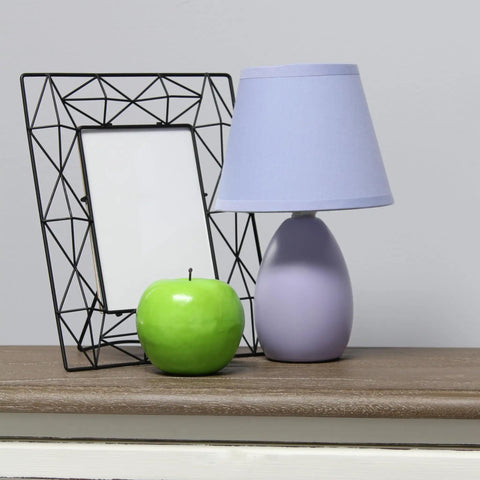 Super Cute Mini Blue Egg Oval Ceramic Table Desk Lamp With Matching Fabric Shade Perfect For Your Living Room Bedroom Office Kids Room Or College Dorm Space