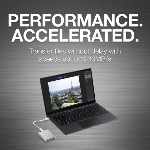 2TB External Portable SSD With USB 3.0 Speeds Up To 1030 MB Per Second, Lightweight Textured Shell For On The Go, Includes 6 Months Mylio Photo Plus And 6 Months Dropbox Backup Plan And Rescue Services, Ideal For Quick Backups Photo And Video Streaming