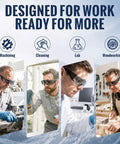 Fifty Pack Tough As Nails Safety Glasses For Crews And Jobsites Featuring Anti Fog Polycarbonate Lenses used in machining and lab work.