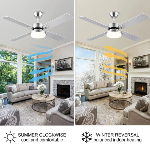 Ceiling Fan With Lights And Remote No Fuss Install For Bedroom In Industrial Minimalist Style With 5 Blades And Brushed Nickel Housing