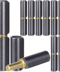 Heavy Duty Weldable Barrel Hinges Set Of 10 Two And One Half Inch Long Three Eighths Inch Diameter Weld On Detachable Gate Door Hinge