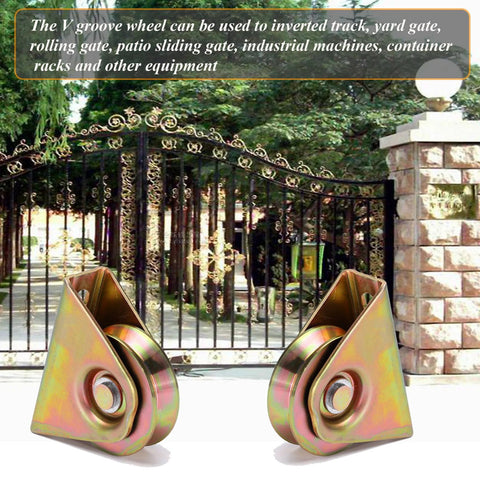 heavy-duty V groove caster wheels for gates and industrial tracks