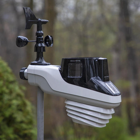 Atlas Pro Weather Station With Direct To Wi Fi HD Display Lightning Detection Built In Barometer And Real Time Indoor Outdoor Temperature Humidity Wind Speed And Direction Rainfall UV And Light Sensor Alerts outdoor sensor.