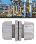1-Inch Aluminum Alloy Dust Remover Pipe Connector And Solenoid Pulse Valve Quick Adapter For Industrial Dust Collection Systems in gray finish.