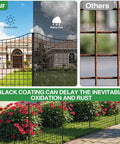 Durable 10 Panel Garden Fencing Kit With Gate 40 Inch High By 23.6 Feet Long No Dig Rustproof Metal Wire Border comparison