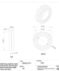 Heavy Duty Two Row Spherical Roller Bearing With Pressed Steel Window Cage For Real Heavy Loads And Smooth Rolling Action Rock Solid 50Mm Bore 90Mm Outside Diameter technical drawing with dimensions.