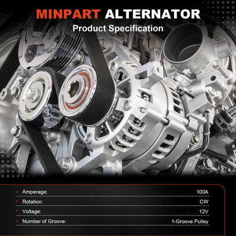 Close-up of High Output One Wire Self Exciting Alternator Replacement ADR0335 for GM, showing pulleys and chrome finish.