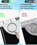 Comparison of 140gsm clean white film vs 90-110gsm dirty gray film in Thank You Bubble Mailers 6x10 Inch 25 Pack