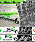 Wheeled Thatch Rake For Lawns, 15.28 Inch Steel Dethatcher With Adjustable 0 To 15 Degree Angle And 62.99 Inch Handle, Heavy Duty Yard Tool For Dead Grass Moss Removal And Lawn Care
