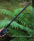 Dual Band VHF UHF 136 520 MHz Foldable CS Tactical Ham Radio Antenna 18.5 Inch SMA Female in use outdoors