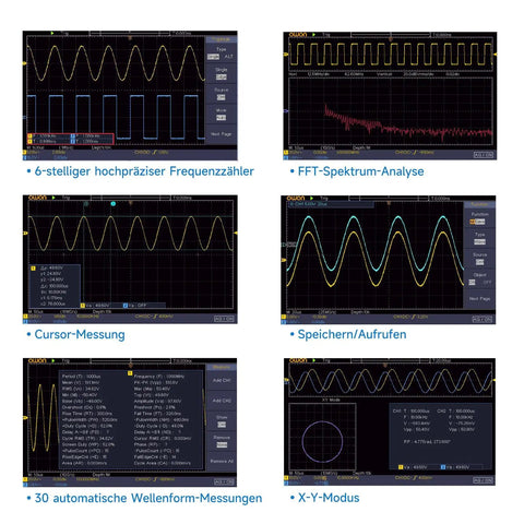 Dual Channel Digital Oscilloscope With 7 Inch TFT Screen 100MHz Bandwidth And 1GSps Sampling Rate Portable Pro Kit SDS210 display
