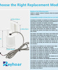 Float Switch Replacement Part For Hoshizaki Ice Machines 4A3624-03 Compatible With 4A3624-01, dimensions and models shown.