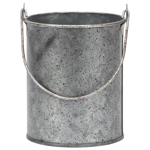 Vintage Style Metal Bucket For Fishing Gear And Home Decor Great For Tools Pencils Remotes And More Rustic Bait And Tackle Inspired Decor Storage Pail With Classic Garage Charm