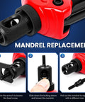 Mandrel replacement instructions for 16 Inch Pro Rivet Nut Kit With Quick Change Mandrels, Heavy Duty Rivnut Nutsert Tool