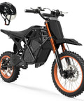 Beast Electric Dirt Bike For Teens And Adults With 3500W Peak Mid Drive Motor 48V 23Ah Battery shown with matching helmet