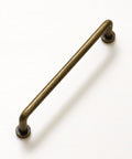 10 Pack 5 Inch Center To Center Antique Brass Kitchen Cabinet Pulls Classic Vintage Retro Hardware Drawer Handle For Cabinets Cupboards Dressers Wardrobes Includes 1 Inch And 1.77 Inch Breakaway Screws For Quick Installation, close-up view