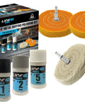 Metal Buffing And Polishing Kit For Drill With 4 Inch Buffing Wheels And 3 Step Polishing Compound For Aluminum Chrome And Stainless Steel