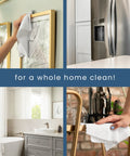 S&T INC. white microfiber cleaning cloths in two 50-pack boxes for home use (11.8 x 11.8 in, 190gsm).
