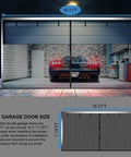 Hands Free Magnetic Garage Screen Door 16x7 Feet For Two Car Garages Fiberglass Mesh With Reflective Edge Over Garage