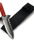 Pro Hori Hori Garden Knife 12 Inch Multipurpose Digging Tool With 7 Inch Serrated Alloy Blade And Hand Guard for weeding.