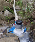 3000W Water Turbine Hydro Power System With Voltage Regulator For Off Grid And Backup Power 110 To 230 Volt Output installed in stream
