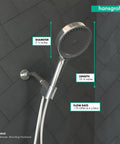 Rainfinity 3 Spray Handheld Shower Head Chrome Finish With EcoRight 1.75 GPM Water Saving Design Wall Mounted Display