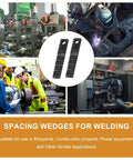 Three Quarters Inch By Four Inch Pipe Spacer Wedge Step Gauge For Welding Alignment Pro Grade Dual Wedge Tool With Lanyard Hole Pipefitter Essentials Great For Precise Gap Setup On Plate And Pipe 2 Pack shown with industrial applications
