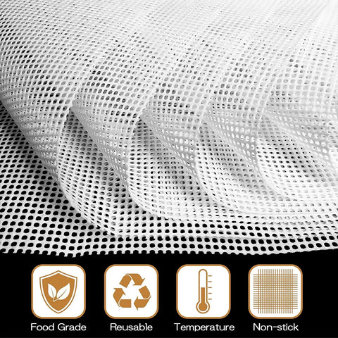 8 Pcs Silicone Dehydrator Sheets Set, Premium Non Stick Dehydrator Mats For Food Dehydration, Fruit Dryer Mesh, BPA Free