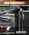 Beefy Heavy Duty 5000 Lb Weld On Pipe Swivel Trailer Jack With Footplate 10 Inch Lift Ideal For RVs Boats And Multi Purpose Camping Trailers For Easy Travel, weld-on steel jack with footplate