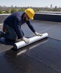 Heavy Duty Epdm Rubber Roofing Membrane Drop Dead Easy Peel And Stick Self Adhesive Flashing Roll 53 Mil Thick Waterproof Underlayment shown in use